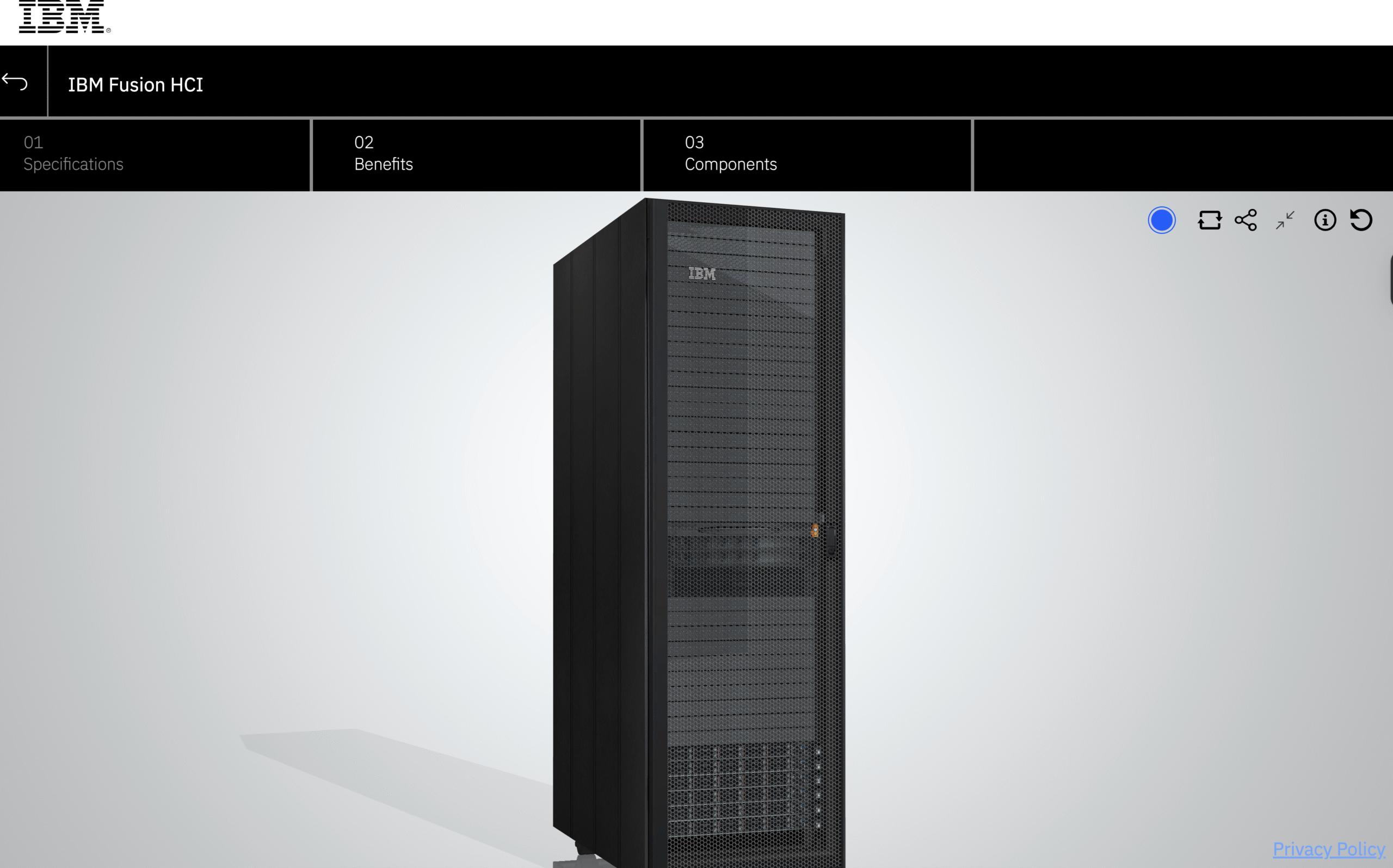 IBM Fusion HCI 3D Interactive View